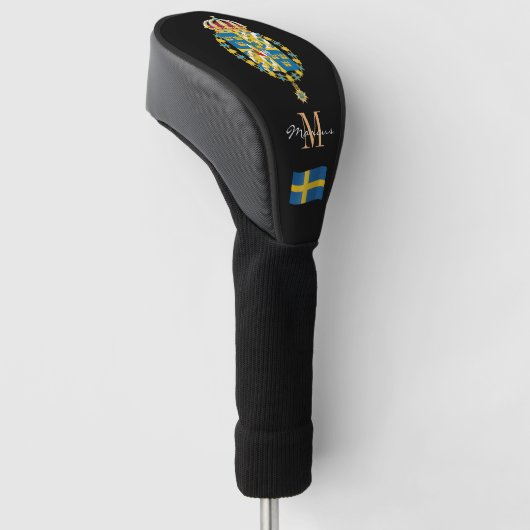 Zweden, Zweeds vlaggenmonogrammed Golf Clubs Hoesj Golfheadcover (Schuin)