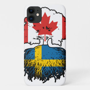 Zweden Zweedse Canadese vlag voor boomstammen Case-Mate iPhone Case