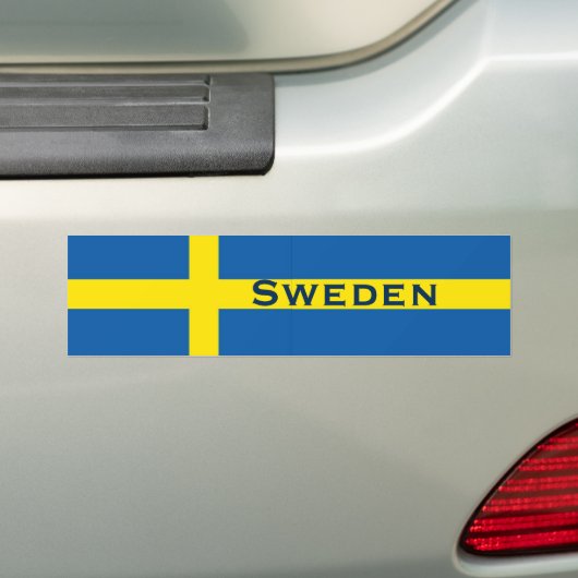 Zweden Zweedse vlag Bumpersticker (Op auto)