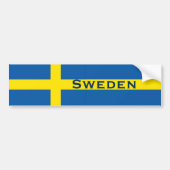 Zweden Zweedse vlag Bumpersticker (Voorkant)