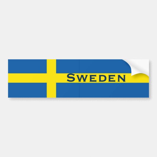Zweden Zweedse vlag Bumpersticker (Voorkant)
