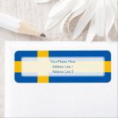 Zweden - Zweedse vlag Etiket (Insitu)