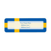 Zweden - Zweedse vlag Etiket (Voorkant)