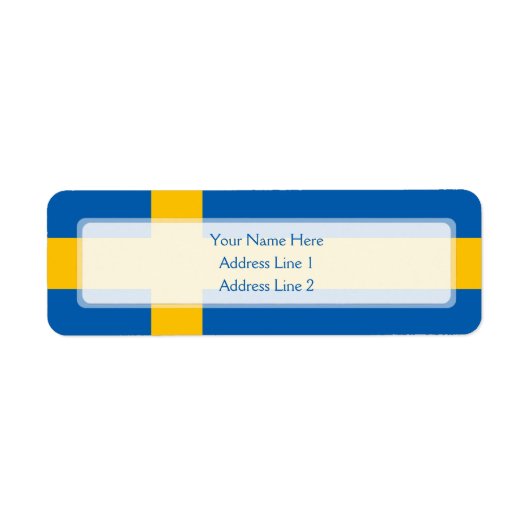 Zweden - Zweedse vlag Etiket (Voorkant)