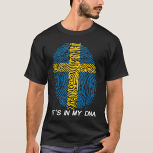 Zweden Zweedse vlag Het zit in mijn DNA T-shirt
