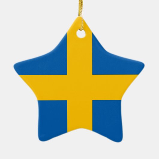 Zweden - Zweedse vlag Keramisch Ornament (Achterkant)