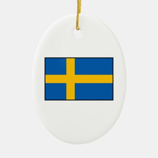 Zweden - Zweedse vlag Keramisch Ornament (Voorkant)