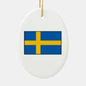 Zweden - Zweedse vlag Keramisch Ornament (Achterkant)