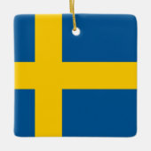 Zweden (Zweedse vlag) Keramisch Ornament (Voorkant)