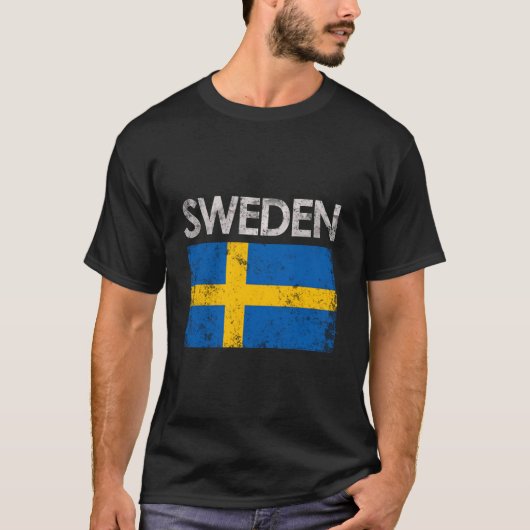 Zweden Zweedse vlag Pride Gift T-shirt (Voorkant)
