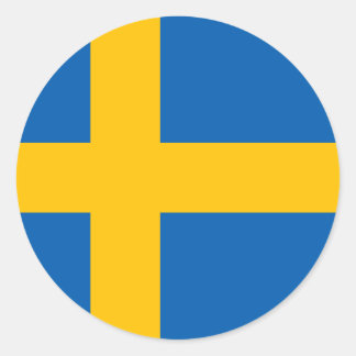 Zweden - Zweedse vlag Ronde Sticker