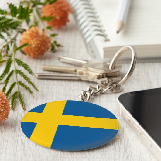Zweden (Zweedse vlag) Sleutelhanger (Zijkant)