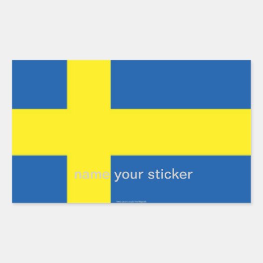 Zweden Zweedse vlag sticker (Voorkant)