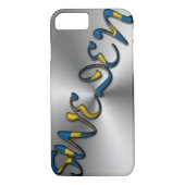 Zweden Zweedse vlag Typografie Silver Grey Case-Mate iPhone Case (Achterkant)