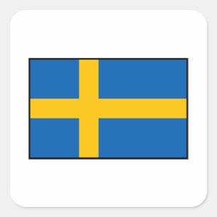 Zweden - Zweedse vlag Vierkante Sticker