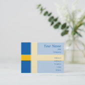 Zweden - Zweedse vlag Visitekaartje (Staand voorkant)