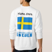 Zweden Zweedse vlag zwarte personalisatie Trui (Achterkant)