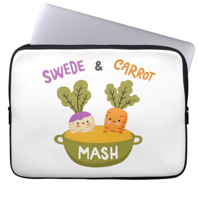 Zweed en Wortel mash Laptop Sleeve (Voorkant)
