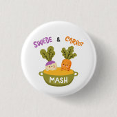 Zweed en Wortel mash Ronde Button 3,2 Cm (Voorkant)