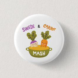 Zweed en Wortel mash Ronde Button 3,2 Cm