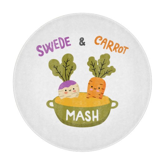 Zweed en Wortel mash Snijplank (Voorkant)