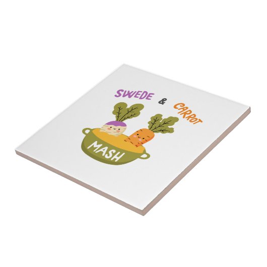 Zweed en Wortel mash Tegeltje (Zijkant)