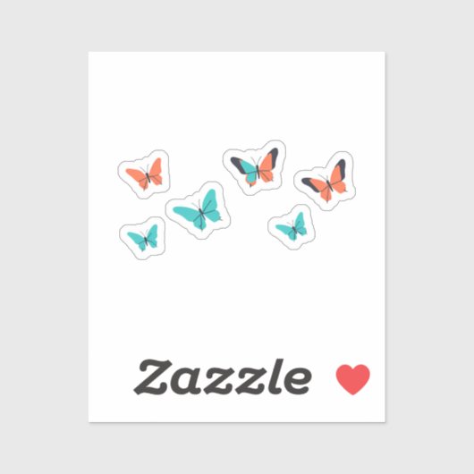 Zweed Vlinders Sticker (Vel)