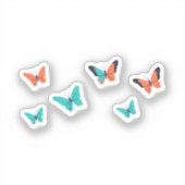 Zweed Vlinders Sticker (Voorkant)
