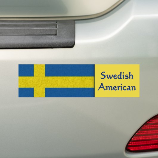 Zweeds Amerikaans Bumpersticker (Op auto)