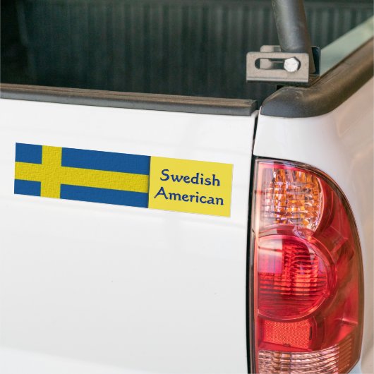 Zweeds Amerikaans Bumpersticker (Op Truck)