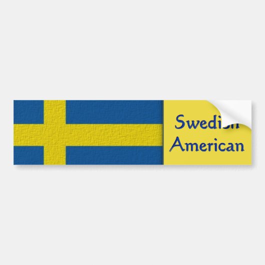 Zweeds Amerikaans Bumpersticker (Voorkant)
