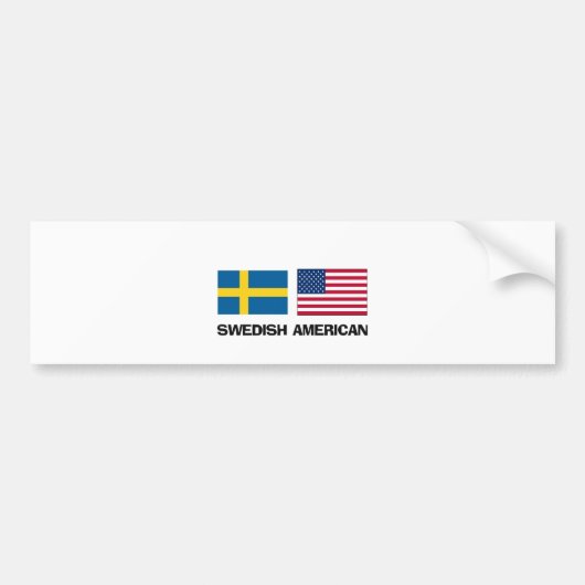 Zweeds Amerikaans Bumpersticker (Voorkant)
