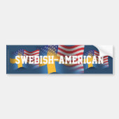Zweeds-Amerikaanse golfvlag Bumpersticker (Voorkant)