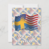 Zweeds-Amerikaanse golfvlag Kaart (Voorkant)