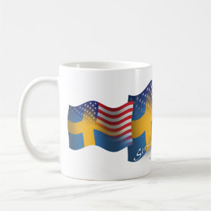 Zweeds-Amerikaanse golfvlag Koffiemok