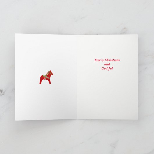 Zweeds-Amerikaanse kerst Kaart (Binnen)