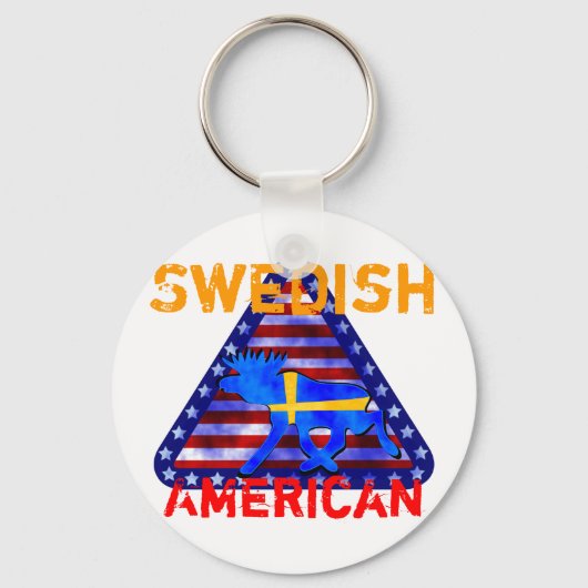 Zweeds-Amerikaanse Moose Sleutelhanger (Voorkant)