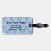 Zweeds-Amerikaanse vlag Bagagelabel (Achterkant horizontaal)