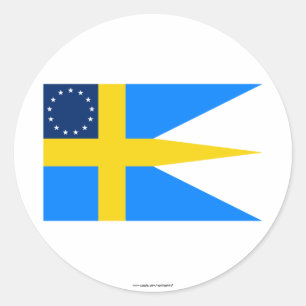 Zweeds-Amerikaanse vlag Ronde Sticker