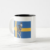 Zweeds Arbart Arborist Tree Chinzaag Tweekleurige Koffiemok (Voorkant links)