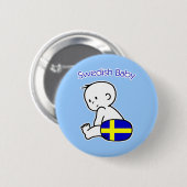 Zweeds Baby Ronde Button 5,7 Cm (Voorkant /achterkant)