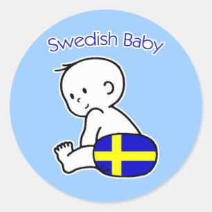 Zweeds Baby Ronde Sticker