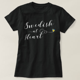 Zweeds bij hart, Zweden vlag T-shirt
