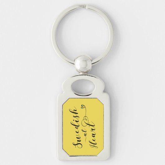 Zweeds bij hartkeyring, Zweden Sleutelhanger (Voorkant)