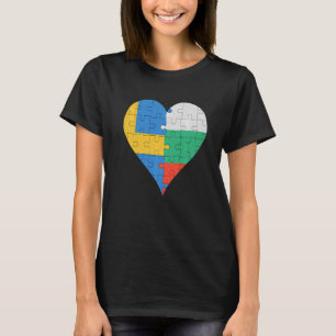 Zweeds Bulgaars Vlag Hart T-shirt