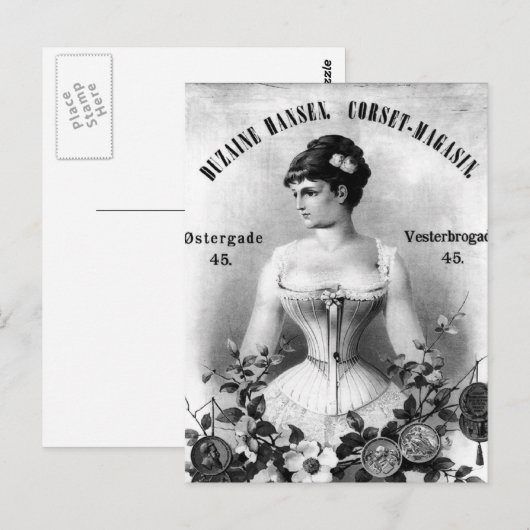 Zweeds Corset Advertisement Briefkaart (Voorkant / Achterkant)