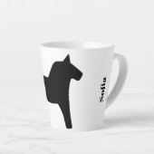 Zweeds Dala Horse Black Latte Mok (Rechterhoek)