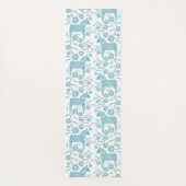 Zweeds Dala Horse Blauwgroen Green Folk Art Yoga M Yogamat (Achterkant)