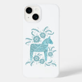 Zweeds Dala Horse Blauwgroen Groen Case-Mate iPhone Case (Achterkant)