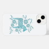Zweeds Dala Horse Blauwgroen Groen Case-Mate iPhone Case (Achterkant (horizontaal))